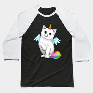 Cat unicorn Baseball T-Shirt